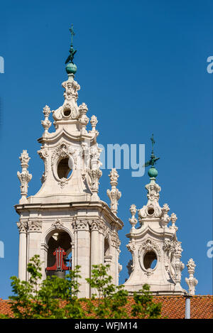 Die Königliche Basilika und Kloster des Heiligsten Herzens Jesu, Basilica da Estrela in Lissabon Stockfoto