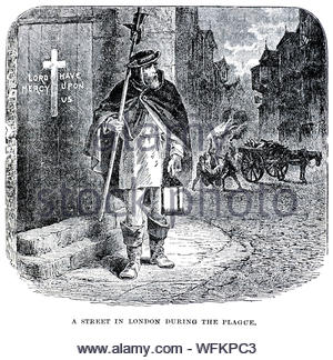 Große Pest von London 1665, Vintage Illustration von 1900 Stockfoto