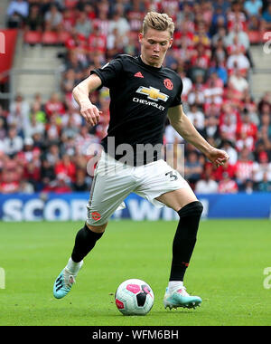 Von Manchester United Scott McTominay in Aktion während der Premier League Spiel in St Mary's, Southampton. Stockfoto