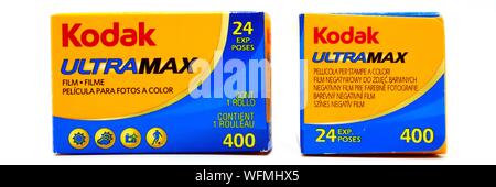 Kodak Ultramax Film 400 Kartons Stockfoto