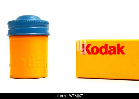 Vintage Kodak Zinn roll Container Stockfoto