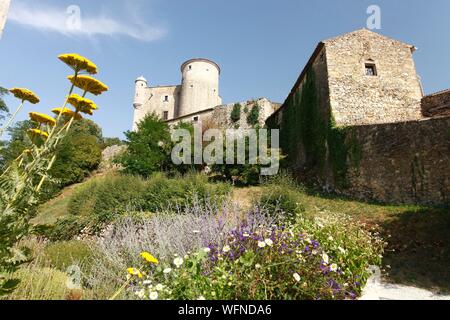 Frankreich, Ardèche, Labastide de Virac, Roures Schloss Stockfoto