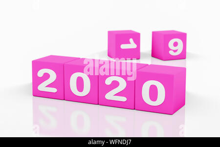 2020 Frohes neues Jahr Abbildung: Stockfoto