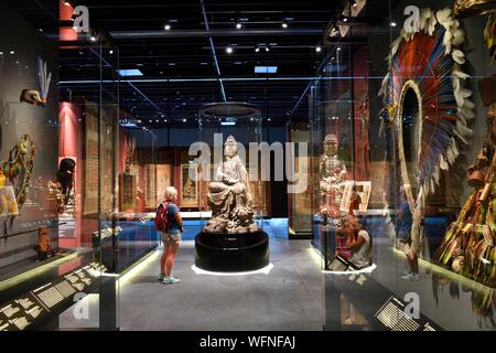 Schweiz, Genf, MEG, Museum für Ethnographie Genf, Avalokitasvara Bodhisattva des Mitgefühls, der guanyin Pusa Stockfoto