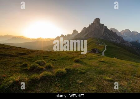 Italien, Venetien, in der Provinz Belluno, Dolomiten, UNESCO Weltnaturerbe, Passo Giau Pass oder Santa Lucia Pass (2462 m) Stockfoto