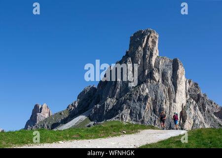 Italien, Venetien, in der Provinz Belluno, Dolomiten, UNESCO Weltnaturerbe, Passo Giau Pass oder Santa Lucia Pass (2462 m) Stockfoto