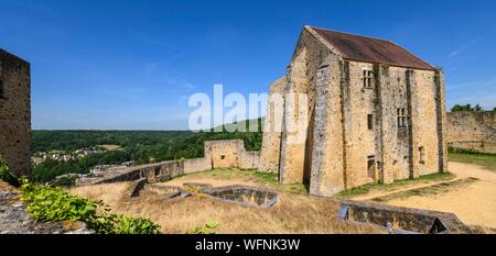 Frankreich, Yvelines, Haute Vallée de Chevreuse natural Regional Park, Chevreuse, Château de la Madeleine, Dungeon Stockfoto