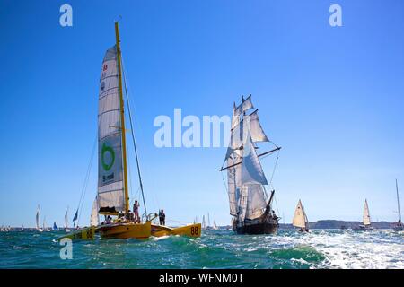 Frankreich, Finistere, Brest, LA RECOUVRANCE - ACAPELLA - Frankreich - International Maritime Festival Brest 2016 Stockfoto