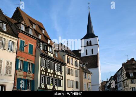 Frankreich, Bas Rhin, Straßburg, Saint Guillaume Kirche, Turm Stockfoto