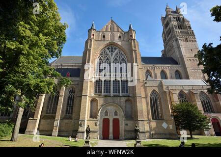 Belgien, Westflandern, Brügge, das historische Zentrum von der UNESCO als Weltkulturerbe, St. Salvator Kathedrale (Sint Salvatorskathedraal) im 10. Jahrhundert, das ist die älteste Pfarrkirche in Brügge erbaut aufgeführt Stockfoto