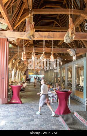Belgien, Ost-flandern, Gent, Fleischmarkt oder die grosse Metzgerei (Groot Vleeshuis), gedeckte mittelalterlicher Markt im gotischen Stil aus dem frühen 15. Jahrhundert Stockfoto