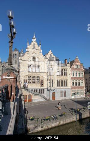 Belgien, Ost-flandern, Gent, Graslei (Quai aux Herbes) Stockfoto