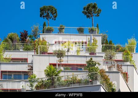 Frankreich, Paris, Clichy-Batignolles eco - Bezirk, Saussure Straße Stockfoto