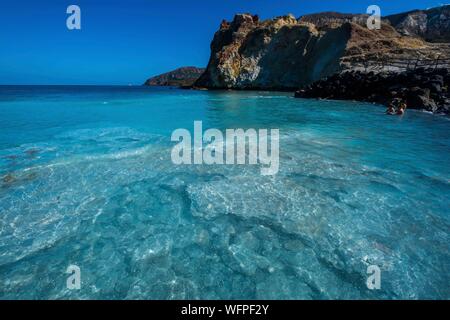 Italien, Sizilien, Liparische Inseln als Weltkulturerbe von der UNESCO, Vulcano, Nolegio Strand Stockfoto