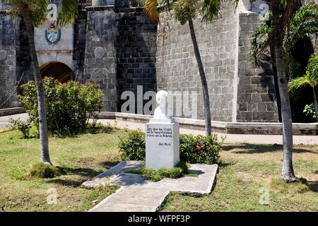 Kuba, Havanna, Habana Vieja Bezirk, als Weltkulturerbe von der UNESCO, Büste von José Marti Stockfoto