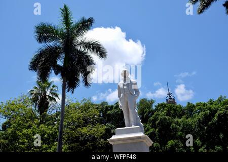 Kuba, Havanna, Habana Vieja Bezirk, als Weltkulturerbe von der UNESCO, José Marti Statue Stockfoto