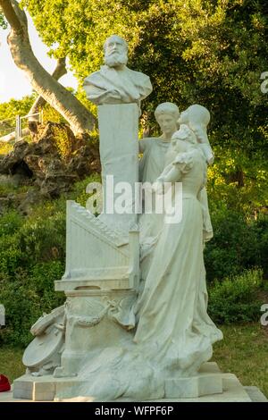 Frankreich, Paris, Parc Monceau, Charles Gounod Statue Stockfoto