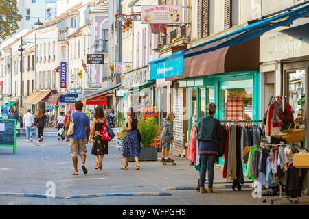 Frankreich, Seine Saint Denis, Montreuil sous Bois, die Fußgängerzone rue Rouget de Lisle Stockfoto