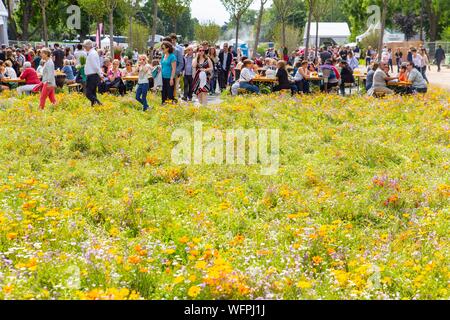 Frankreich, Paris, die völlig Fußgänger avenue Foch, BiodiversiTerre Projekt, einer 10.000 m² großen Anlage Artwork von artist Gad Weil vom 3. bis 5. Juni 2017 Stockfoto