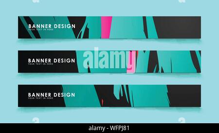 Einfache abstrakte geometrische Banner mit einfachen geometrischen Banner spray Vektor Banner Stock Vektor