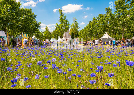 Frankreich, Paris, den Platz der Republik gepflanzt für die Veranstaltung Biodiversität 2019 Vom 21. bis zum 24. Juni 2019 (Gad Weil) Stockfoto