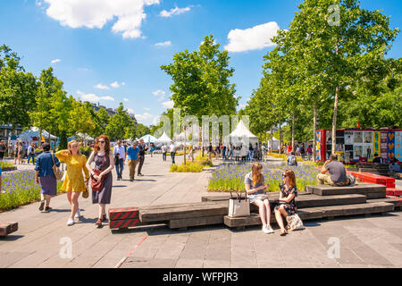 Frankreich, Paris, den Platz der Republik gepflanzt für die Veranstaltung Biodiversität 2019 Vom 21. bis zum 24. Juni 2019 (Gad Weil) Stockfoto