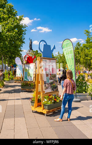 Frankreich, Paris, den Platz der Republik gepflanzt für die Veranstaltung Biodiversität 2019 Vom 21. bis zum 24. Juni 2019 (Gad Weil) Stockfoto