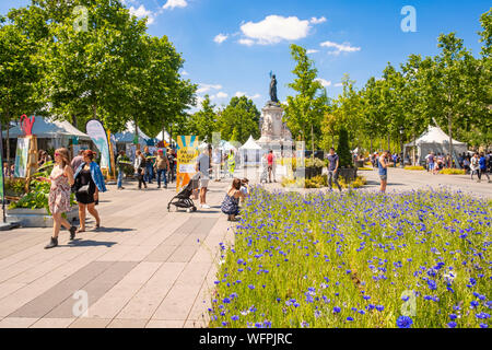 Frankreich, Paris, den Platz der Republik gepflanzt für die Veranstaltung Biodiversität 2019 Vom 21. bis zum 24. Juni 2019 (Gad Weil) Stockfoto