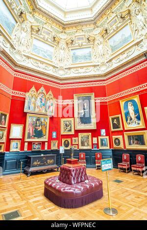 Frankreich, Oise, Chantilly, das Schloss von Chantilly, das Museum von Conde, Zimmer von der Tribüne Stockfoto