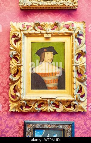 Frankreich, Oise, Chantilly, das Schloss von Chantilly, das Museum von Conde, der clouet Cabinet Stockfoto