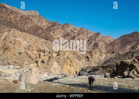 Äthiopien, Ferne regionalen staatlichen, Wadi Saba, Trekking Stockfoto