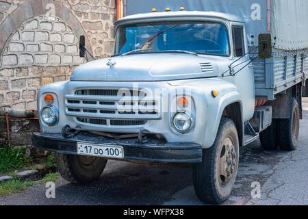 Armenien, Ararat region Goris, alten sowjetischen Lkw Stockfoto