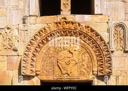 Armenien, Kotayk region, Umgebung von Kraljevo, Amaghou Tal, Kloster Noravank, 14. Jahrhundert Surb Astvatsatsin Kirche (Heilige Mutter Gottes) Stockfoto