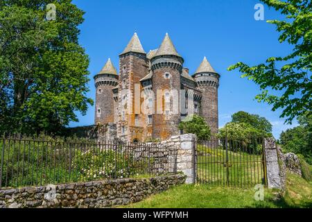 Frankreich, Aveyron, Montpeyroux, Bousquet Castle in der Nähe von Laguiole Stockfoto