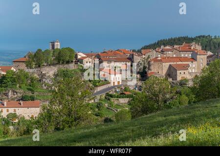 Frankreich, Haute Loire, Pradelles, beschriftet Les Plus beaux villages de France (Schönste Dörfer Frankreichs) Stockfoto