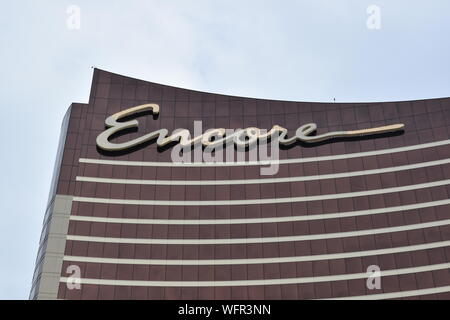 Das Encore Boston Harbour Casino im Besitz von Wynn Resorts in Everett, Massachusetts am Ufer des Mystic River an der Boston North Shore Stockfoto