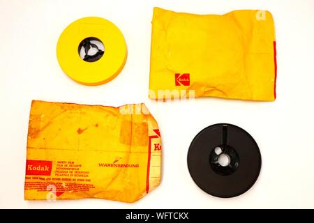 Jahrgang 1970 s KODAK Super 8-mm-Film von Kodak verarbeitet Stockfoto