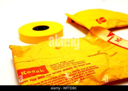 Jahrgang 1970 s KODAK Super 8-mm-Film von Kodak verarbeitet Stockfoto
