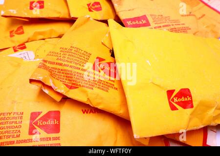 Jahrgang 1970 s KODAK Super 8-mm-Film von Kodak verarbeitet Stockfoto