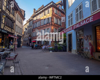 Straßburg, Frankreich - 26. Juli 2018: schöne Gebäude im Herzen von Petite France in Straßburg im französischen Elsass. Viele Strukturen ar Stockfoto