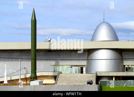 Museum der cosmonautics in Kaluga Nahaufnahme fotografiert. Stockfoto