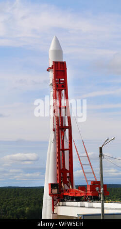 Museum der cosmonautics in Kaluga Nahaufnahme fotografiert. Stockfoto