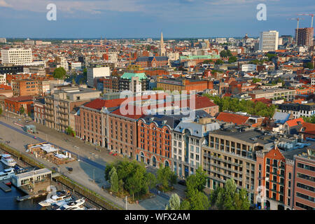 Allgemeine City Skyline Blick von Antwerpen, Belgien Stockfoto