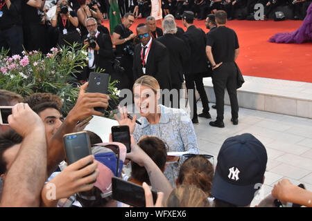 Venedig, Italien. 31 Aug, 2019. Michelle Hunziker Credit: Erwachen/Alamy leben Nachrichten Stockfoto