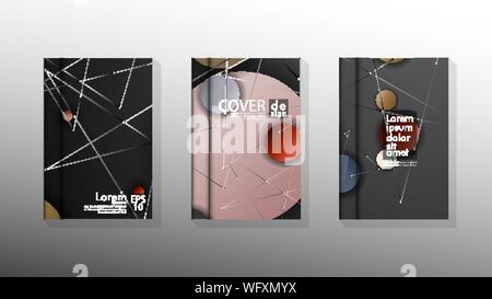 Abstract Book Cover Design mit einem Galaxy Hintergrund. vector Abbildung im EPS 10. Stock Vektor