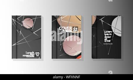 Abstract Book Cover Design mit einem Galaxy Hintergrund. vector Abbildung im EPS 10. Stock Vektor