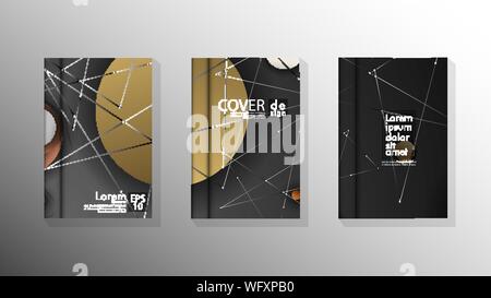 Abstract Book Cover Design mit einem Galaxy Hintergrund. vector Abbildung im EPS 10. Stock Vektor
