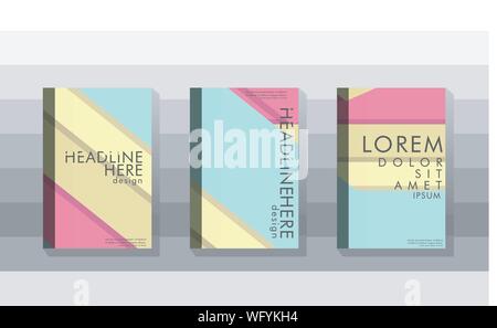 Abdeckung buch Konzept abstrakten geometrischen Hintergrund mit einer Kombination aus Farben und Formen Stock Vektor