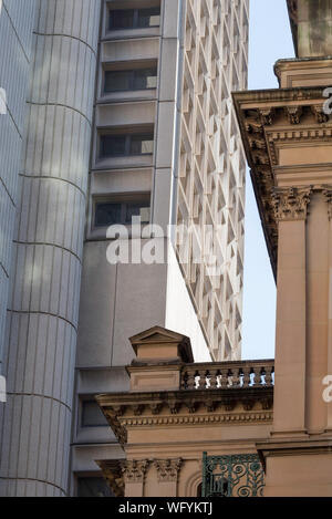 Brutalist entworfen, Rathaus, Stadt Sydney Rat Büros, Kent Street Sydney, Australien, gebaut im Jahr 1975 Architekten Ancher Mortlock und Woolley Stockfoto