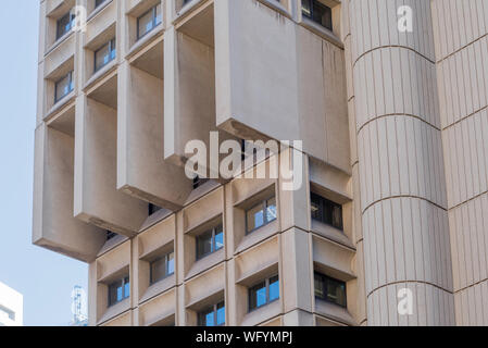 Brutalist entworfen, Rathaus, Stadt Sydney Rat Büros, Kent Street Sydney, Australien, gebaut im Jahr 1975 Architekten Ancher Mortlock und Woolley Stockfoto